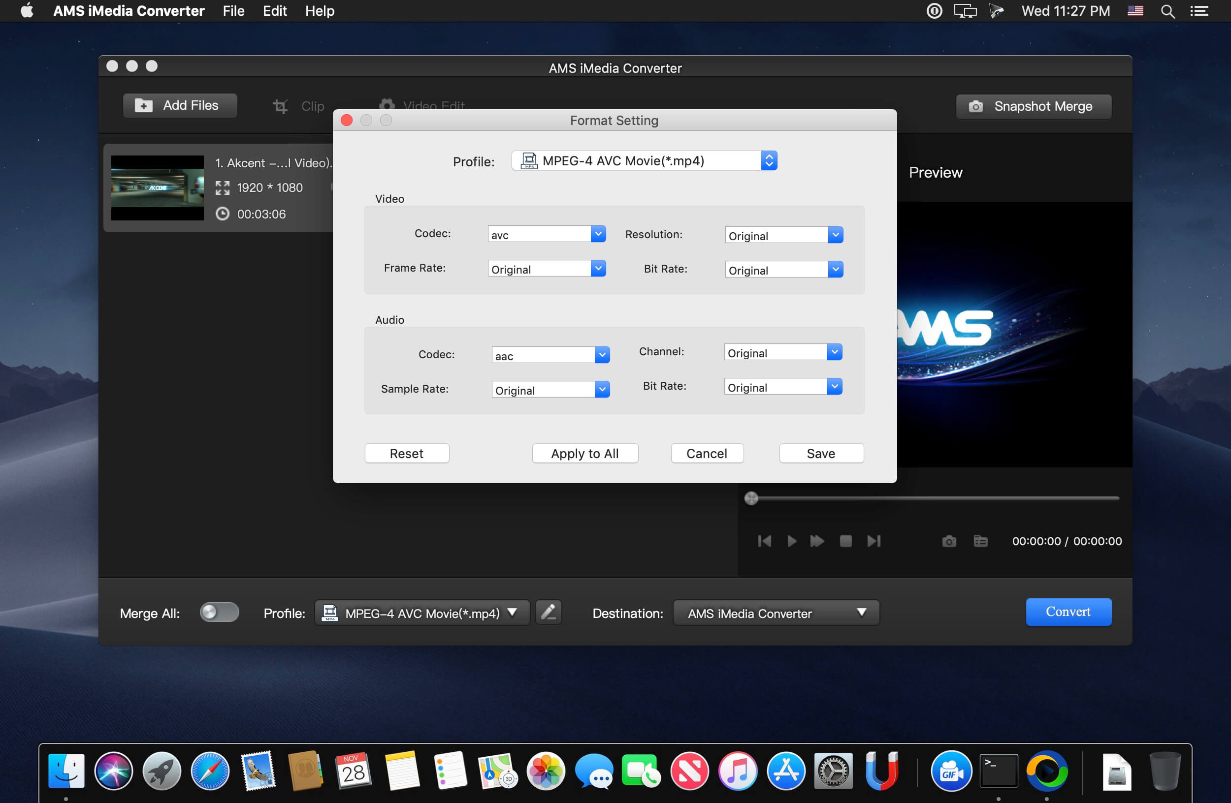 Ams any video to mp4 2.0.0 free
